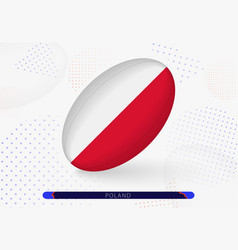 Rugby Ball With The Flag Of Poland