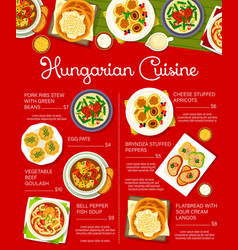 Hungarian Cuisine Restaurant Food Menu Page