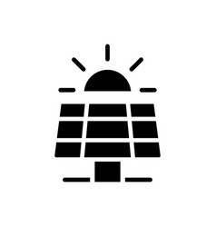 Solar Panel Black Glyph Icon