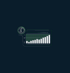 Abstract Infographics Of Rising Pound Sterling