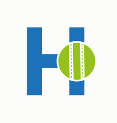 Cricket Logo On Letter H Concept Club