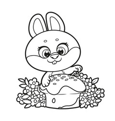 Cute Cartoon Bunny Sprinkle Sprinkles On Easter