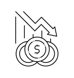 Finance Lost Poverty Problem Line Icon