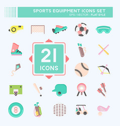 Icon Set Sports Equipment Related To Sports