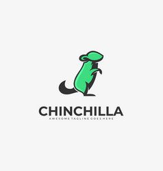 Logo Chinchilla Stands Mascot Cartoon