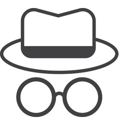 Round Glasses And Top Hat In Minimal Style