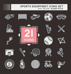 Icon Set Sports Equipment Related To Sports