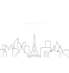 Outline Paris Skyline Trendy Template