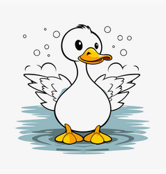 Cute Duck Cartoon Design Eps 10 File