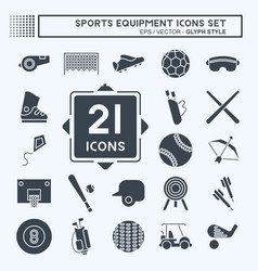 Icon Set Sports Equipment Related To Sports