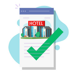 Online Hotel Booking Via Mobile App Or Reservation