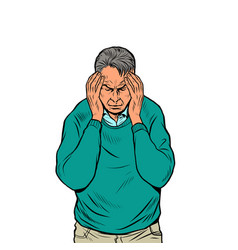 An Elderly Man Headache Medical Symptom Migraine