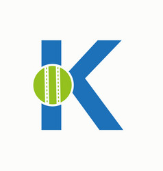 Cricket Logo On Letter K Concept Club