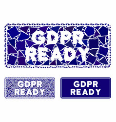 Gdpr Ready Rounded Rectangle Mosaic Icon Rugged