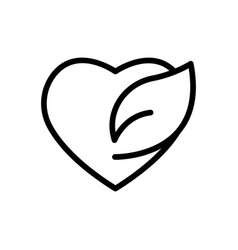 Heart Icon With Leaf Healthy Living Healthy