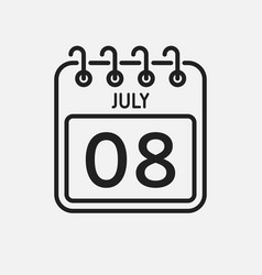 Icon Page Calendar Day - 8 July