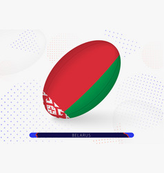 Rugby Ball With The Flag Of Belarus On It