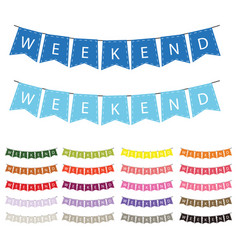 Weekend Sticker Clipart Set