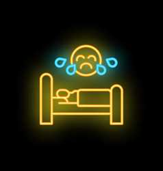 Burnout Sleep Icon Neon