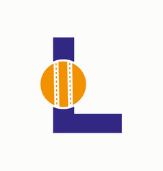 Cricket Logo On Letter L Concept Club