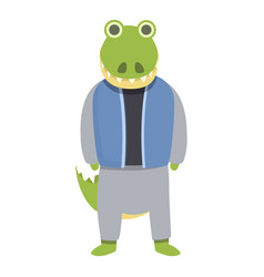 Reptile Gator Icon Cartoon Cute Crocodile