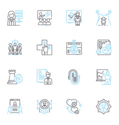 Social Acumen Linear Icons Set Empathy Listening