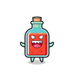 Evil Square Poison Bottle Mascot Character