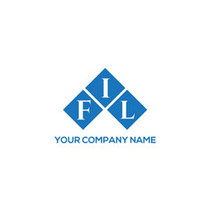 Fil Letter Logo Design On White Background