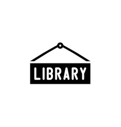 Line Library Room Sign Isolated Eps10