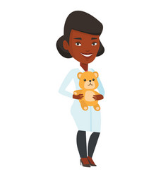 Pediatrician Doctor Holding Teddy Bear