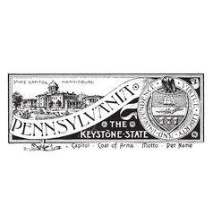 State Banner Of Pennsylvania The Keystone