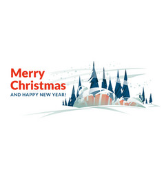 Christmas And Happy New Year Greeting Horizontal