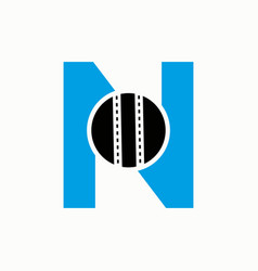 Cricket Logo On Letter N Concept Club