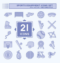 Icon Set Sports Equipment Related To Sports