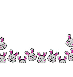 Rabbit Pixel Art Background Design