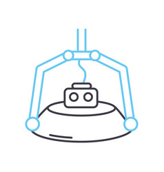 Vr Platform Line Icon Outline Symbol