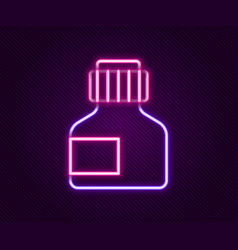 Glowing Neon Line Paint Gouache Jar Dye Icon