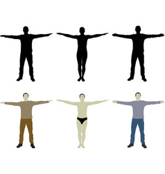 Man With Open Arms Silhouettes