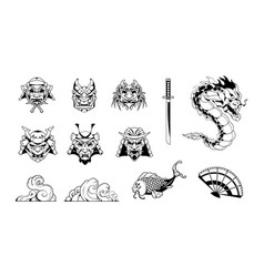 Samurai Tattoo Japanese Clipart With Warrior