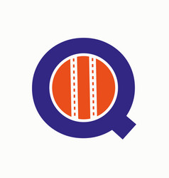 Cricket Logo On Letter Q Concept Club