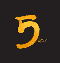 Gold 5 Years Anniversary Celebration