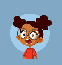 Shocked Panicked Little Girl Cartoon