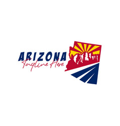 Arizona Desert Mountain Map Inspiration Logo