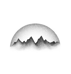 Grain Stippled Mountain Range Dotted Landscape