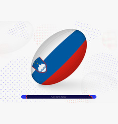 Rugby Ball With The Flag Of Slovenia