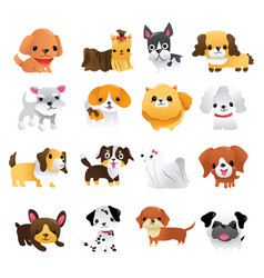 Super Cute Cartoon Puppies Set