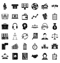 All Day Business Icons Set Simple Style