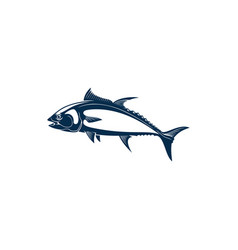 Bluefish Mascot Isolated Mackerel Tuna Fish Icon