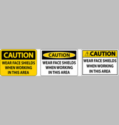 Caution Wear Face Shields In This Area Sign