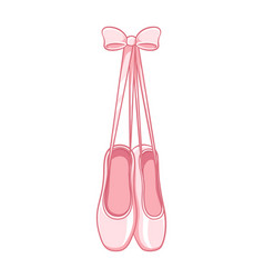 Hanging Pair Of Pastel Pink Pointe Shoes Clipart